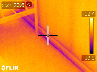 Thermal Image Showing Draught Below Skirting Boards