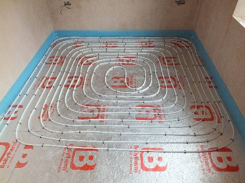 Underfloor Heating Pipes Spaced correctly For a Heat Pump
